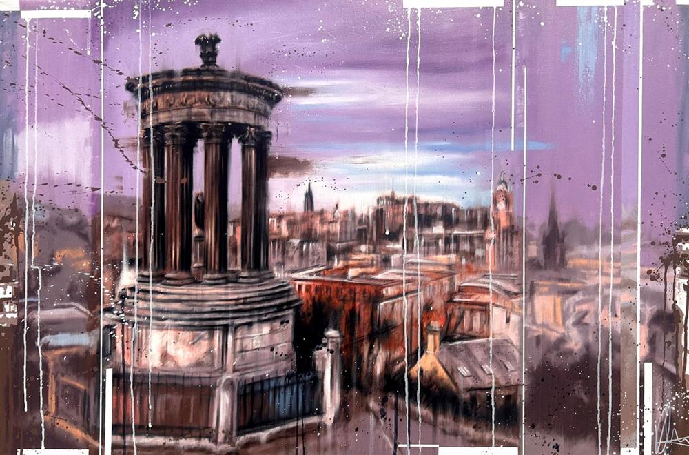 Kris Hardy - 'The View Over Edinburgh' - Framed Original Artwork