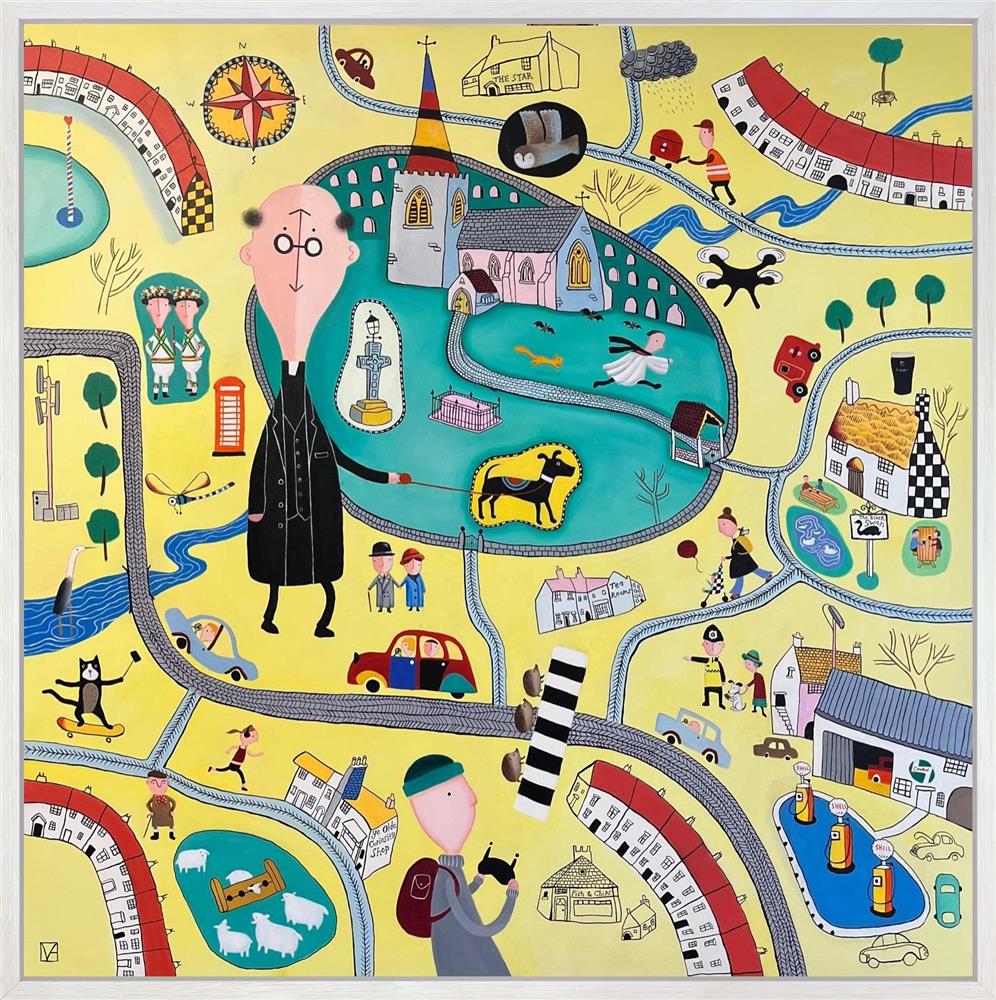 Michael Abrams - 'The Village - XL' - Framed Original Artwork