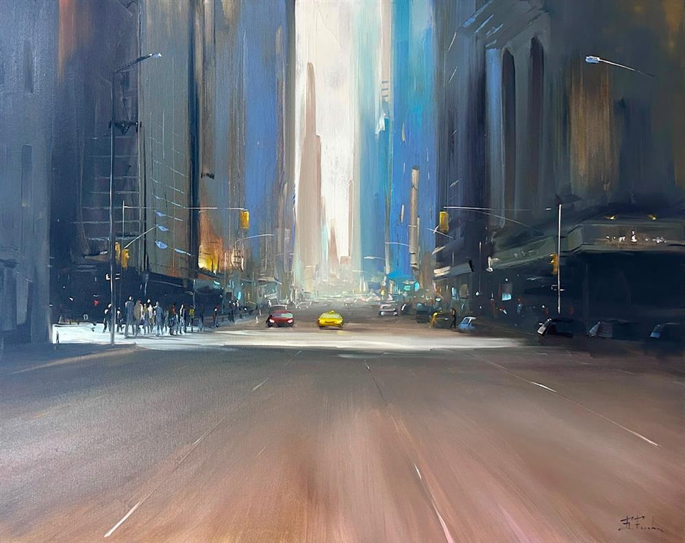 Bozhena Fuchs- 'The Walking City' - Framed Original Artwork