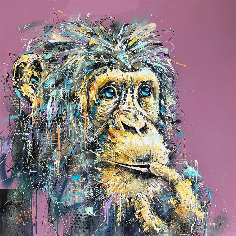 Joe Galindo - 'Thinking' - Framed Original Art