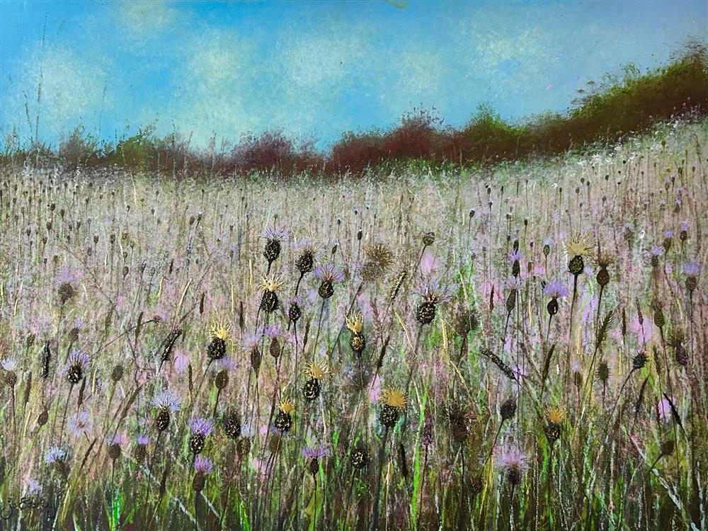 Jo Starkey- 'Thistle Haze' - Framed Original Artwork