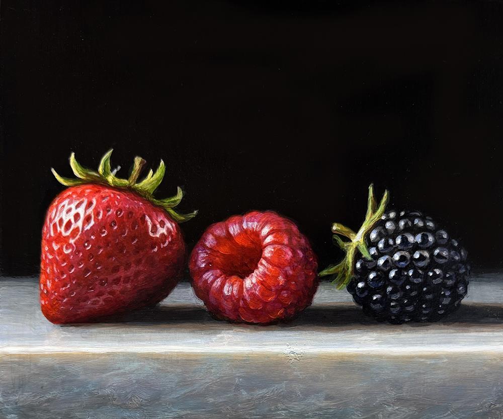 Tony Owens - 'Three Berries' - Framed Original Artwork