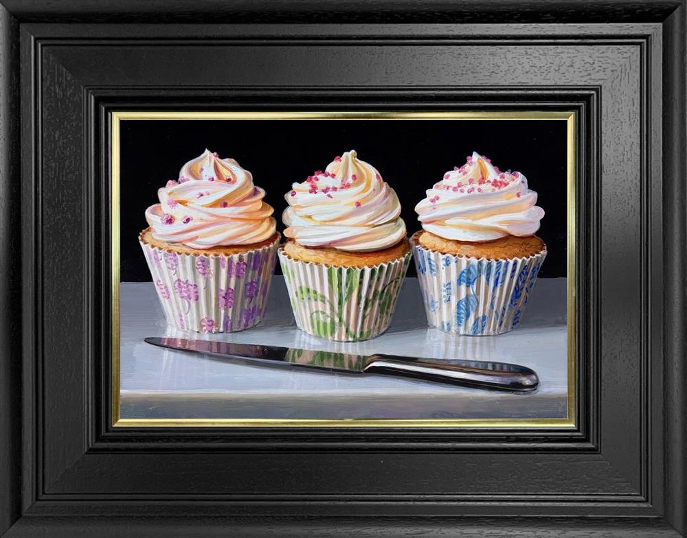 Tony Owens - 'Three Cupcakes' - Framed Original Artwork