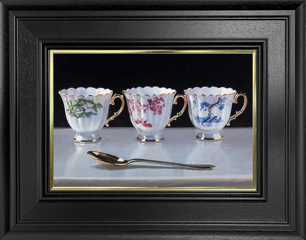 Tony Owens - 'Three Guilded Cups And Spoon' - Framed Original Artwork