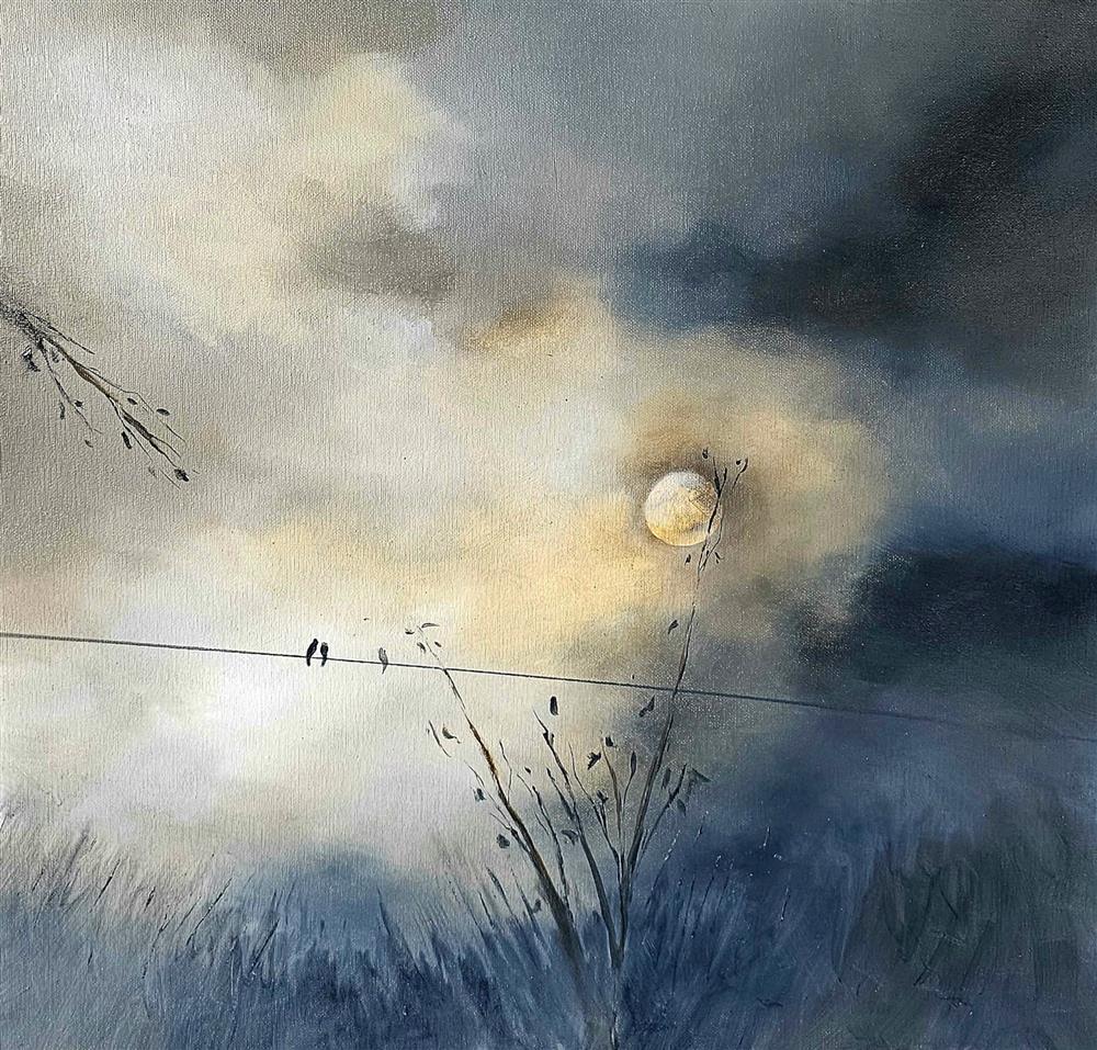 Alison Johnson - 'Three Hearts On A Wire' - Framed Original Artwork