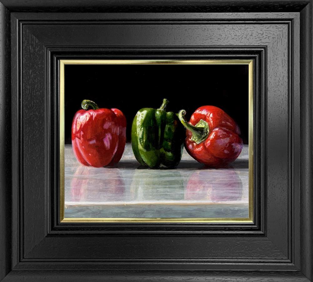 Tony Owens - 'Three Scotch Bonnet Chillies' - Framed Original Artwork