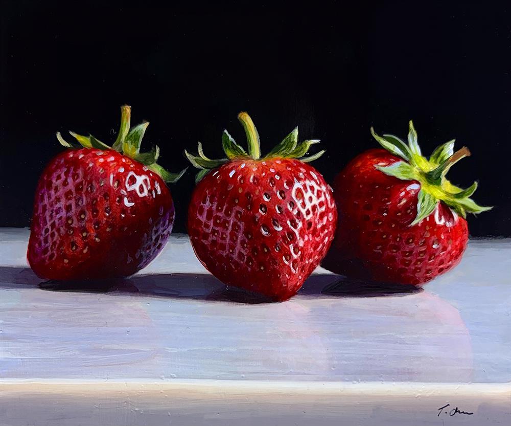 Tony Owens - 'Three Strawberries' - Framed Original Artwork