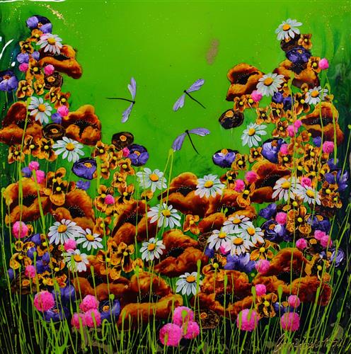Christopher Bell - 'Three's A Crowd' - Unique Glass Resin - Framed Original Artwork