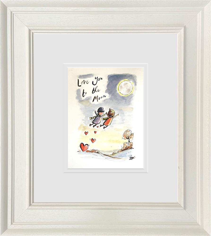 Michael Abrams - 'To The Moon And Back - Sketch' - Framed Original Art