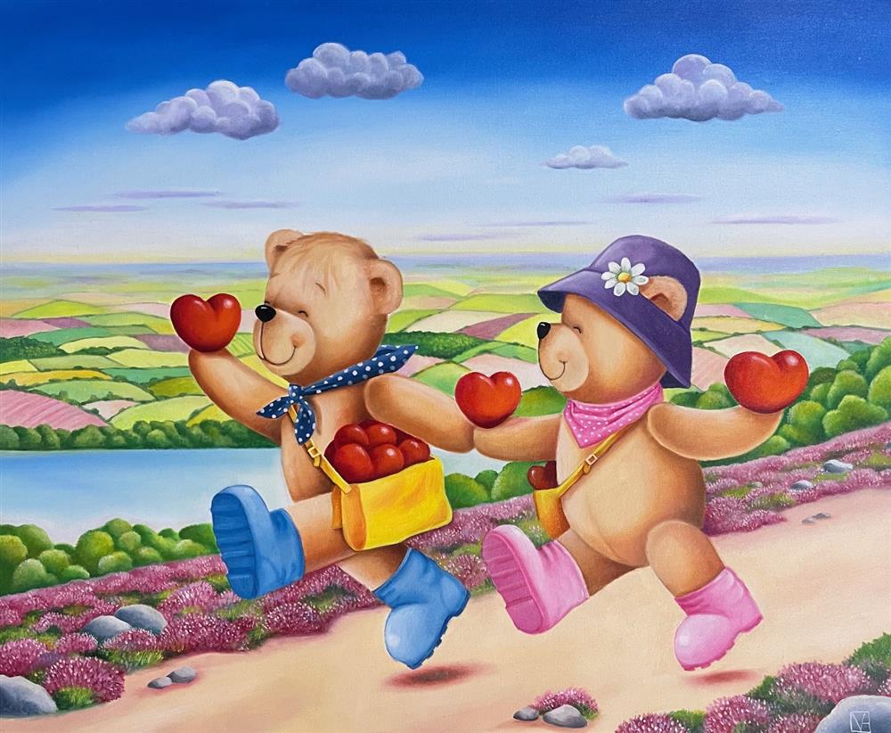 Michael Abrams - 'Together On Loves Journey' - Framed Original Artwork