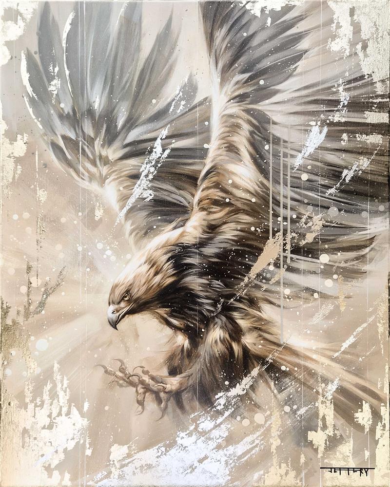 Ben Jeffery - 'Touchdown - Golden Eagle' - Framed Original Artwork