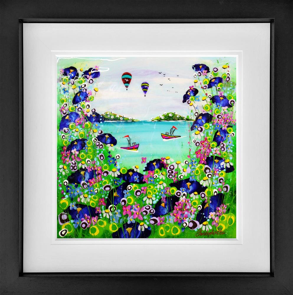 Christopher Bell - 'Two Balloon's' - Unique Glass Resin - Framed Original Artwork