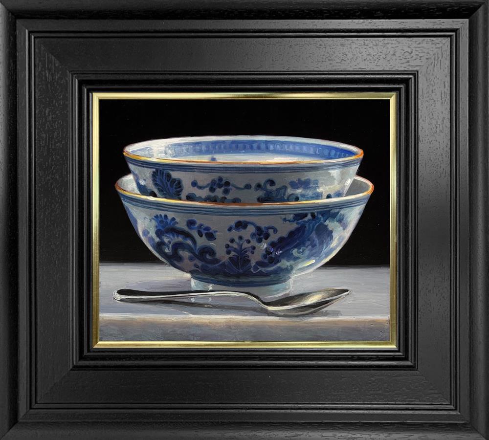 Tony Owens - 'Two Bowls and Silver Spoon' - Framed Original Artwork