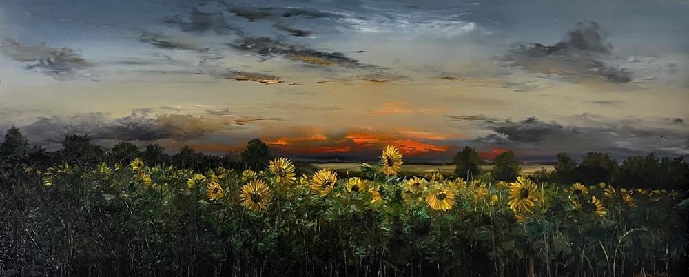 Kimberley Harris - 'Two Suns In A Field Of Gold' - Framed Original Artwork