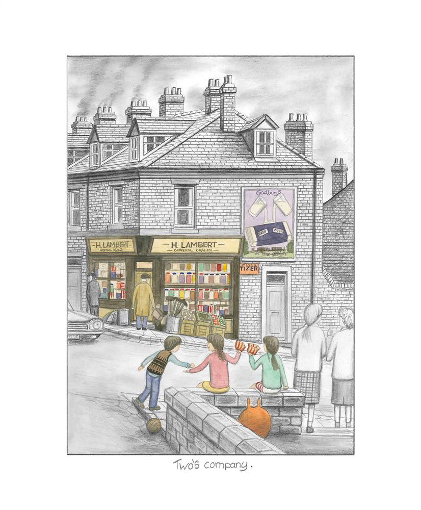 Leigh Lambert - 'Two's Company - Sketch' - Framed Limited Edition