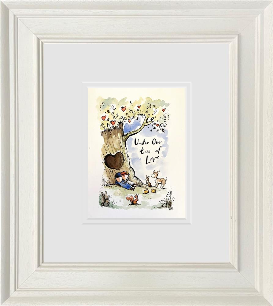 Michael Abrams - 'Under Our Love Tree - Sketch' - Framed Original Art