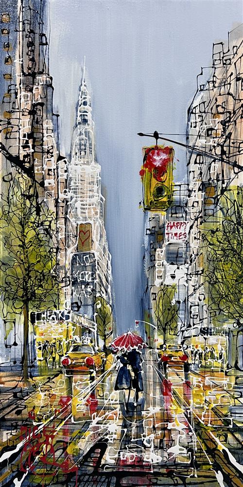 Nigel Cooke - 'Under The Red Umbrella' - Framed Original Artwork