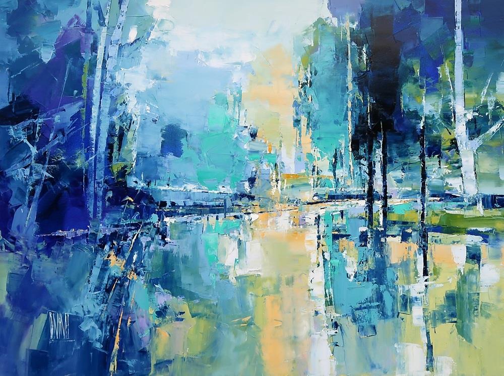Hervé Lenouvel  'Under The Shade Of Trees' - Framed Original Artwork