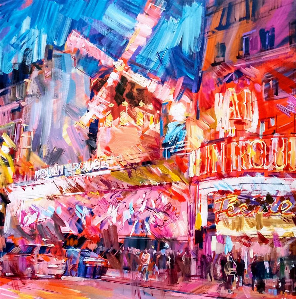 Colin Brown - 'Under The Red Windmill' - Framed Original Art