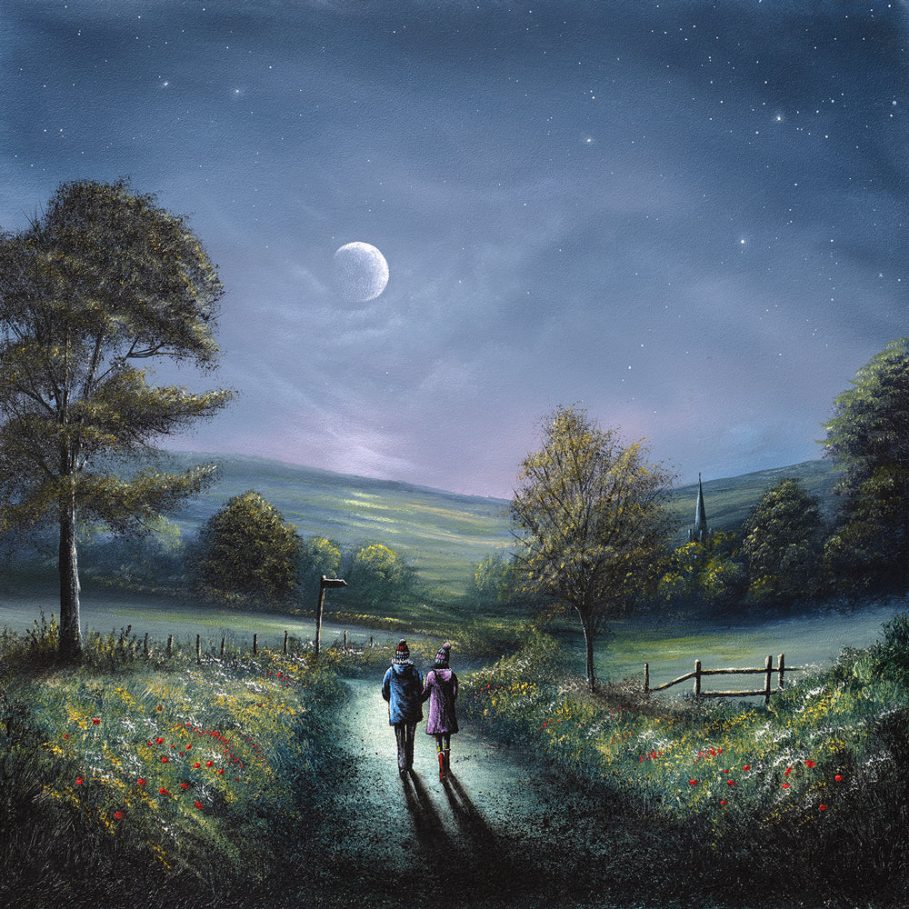 Danny Abrahams - 'Under The Moon's Gentle Glow' - Framed Limited Edition Art