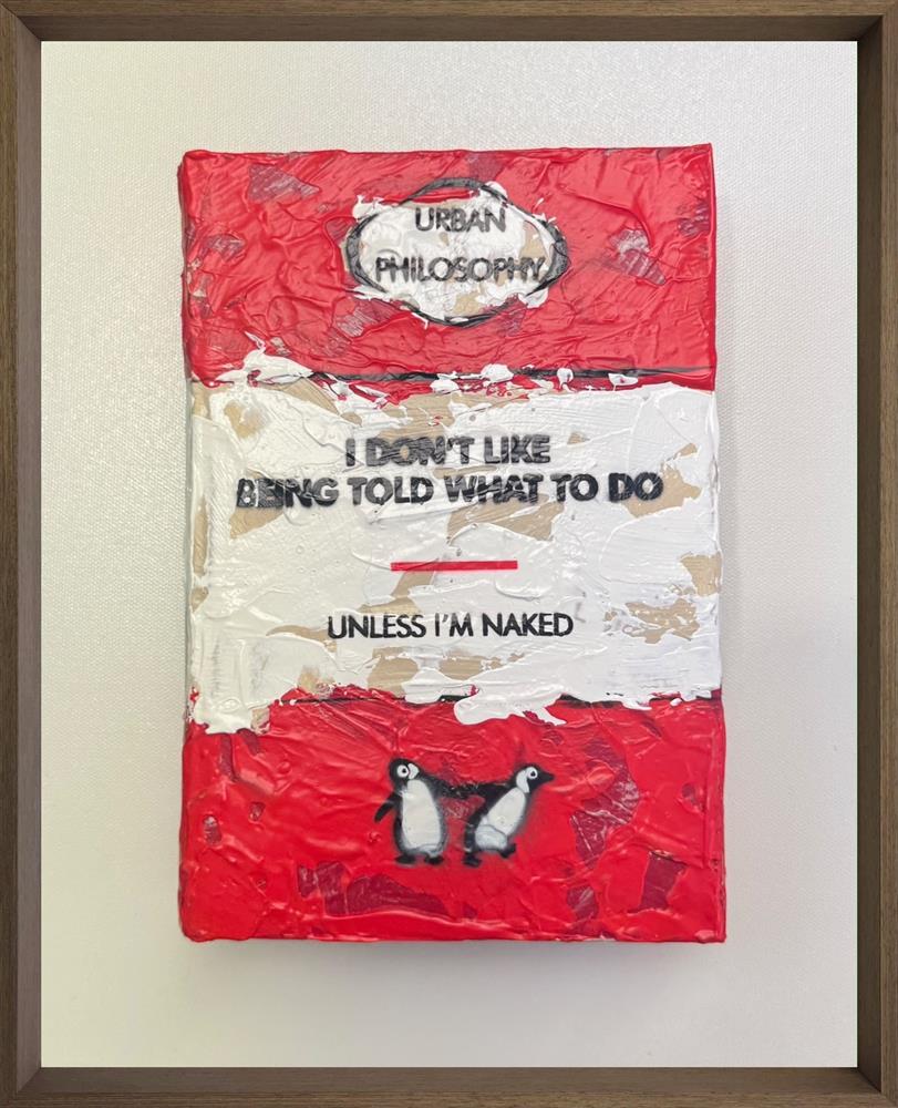 Hue Folk - Unless I Am Naked- Mini Storybook' - Framed Original Artwork