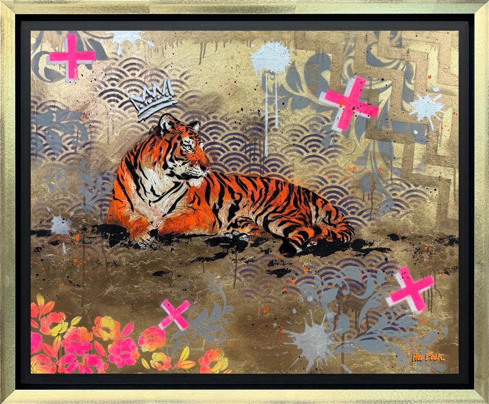 Hue Folk - 'Urban Stripes IV' - Framed Original Art