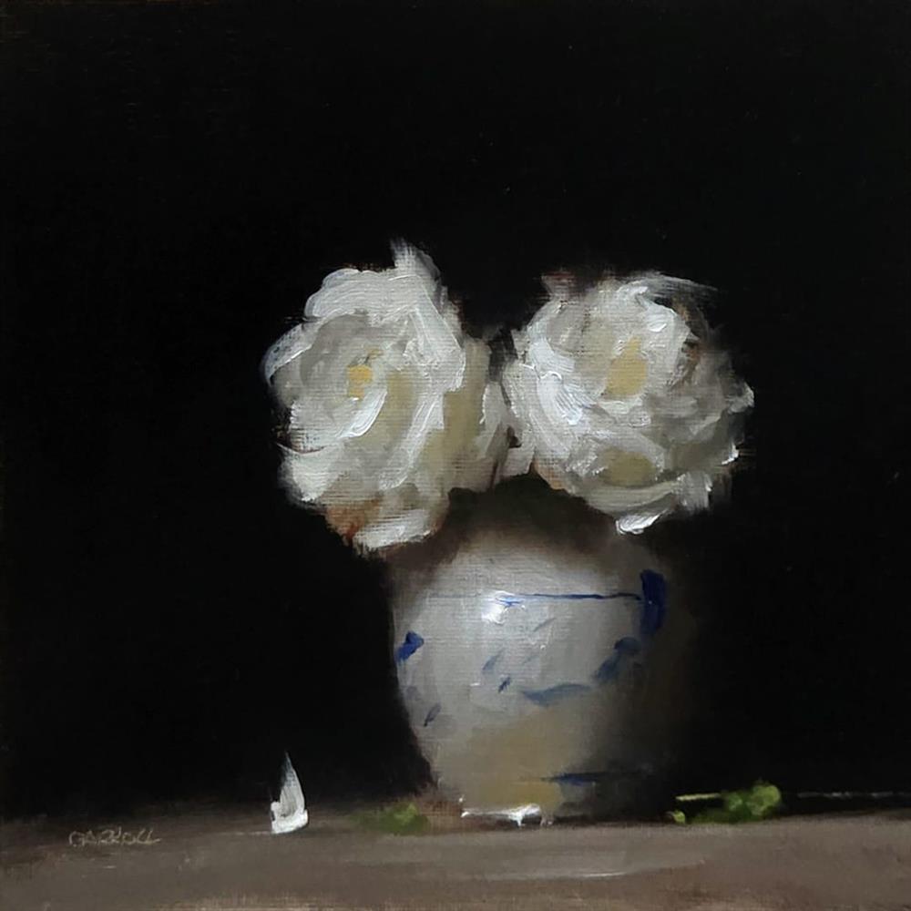 Neil Carroll - 'Vase Of Roses' - Framed Original Artwork