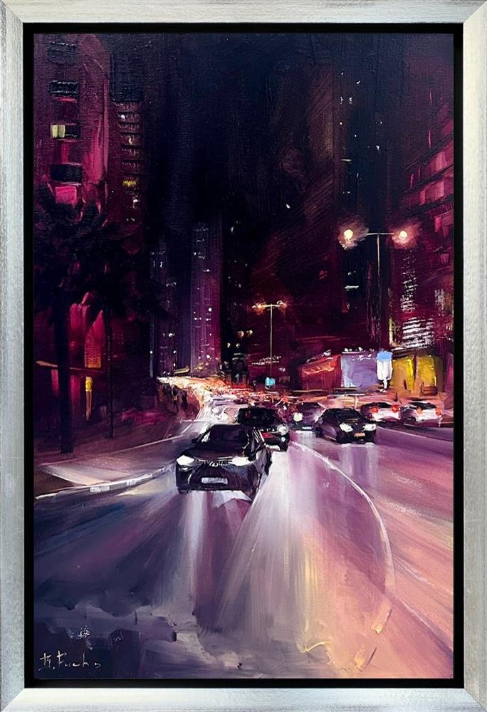 Bozhena Fuchs- 'Velvet Night' - Framed Original Artwork