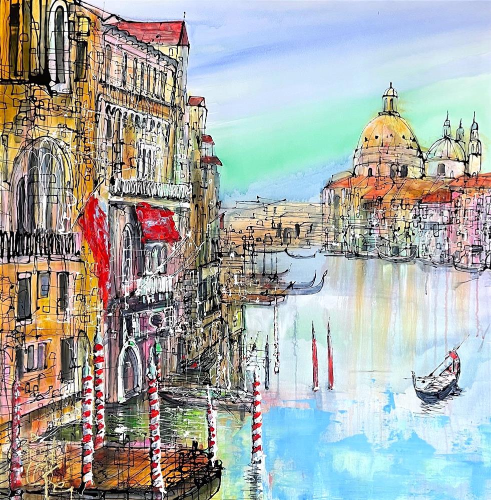 Nigel Cooke - 'Venice Reflections' - Framed Original Artwork