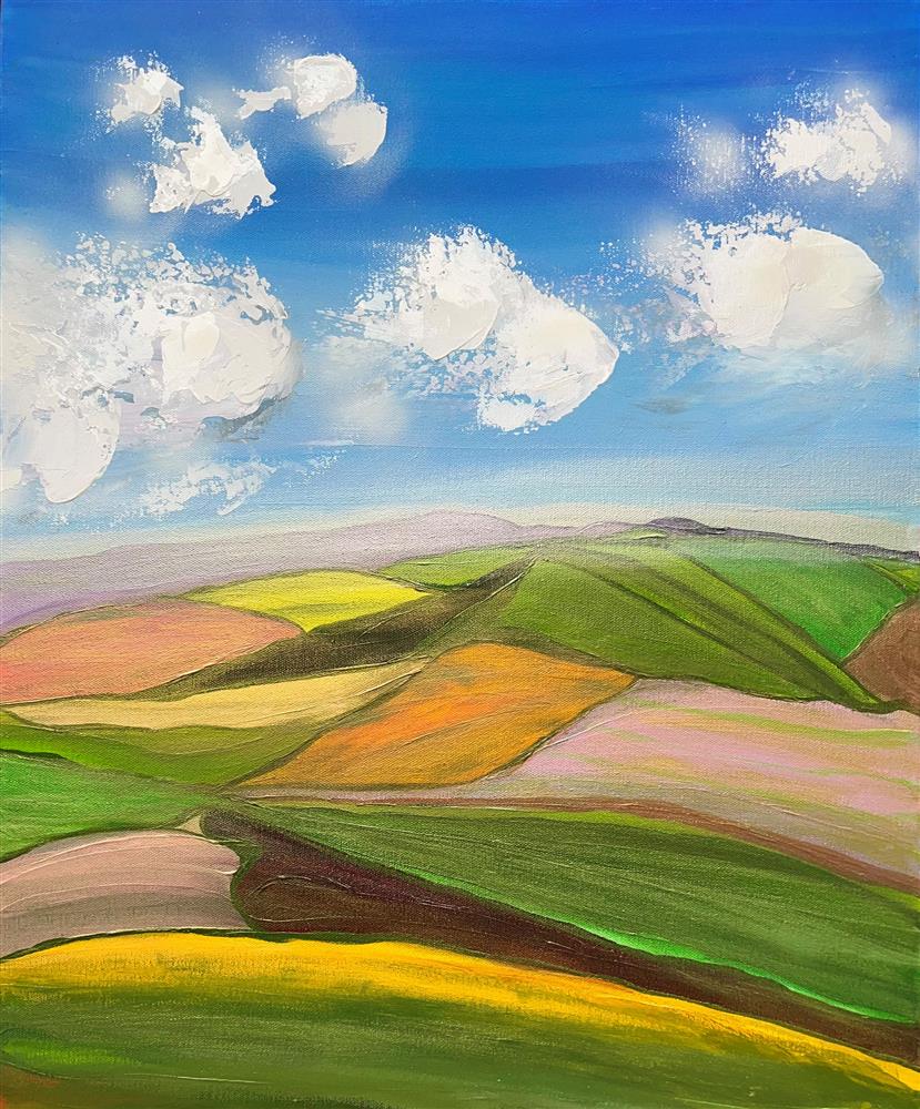 Lisa Pang - 'View From Our Hill' - Framed Original Artwork