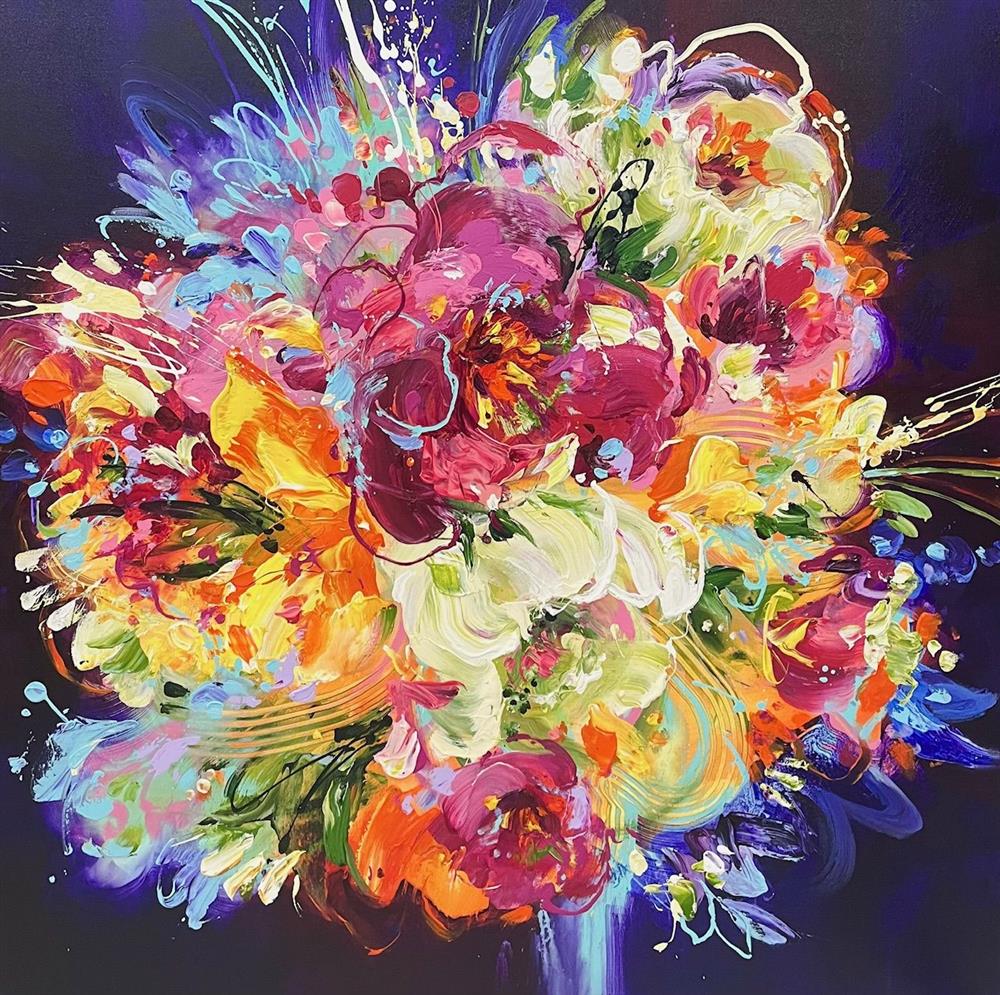 Anna Cher - 'Violet Memories' - Framed Original Artwork