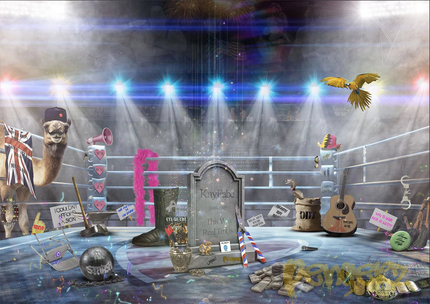 Neil Pengelly - 'It Was Real To Us!! (WFF Wrestling)' - Framed Limited Edition Print