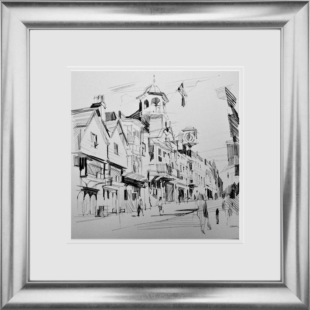 Colin Brown - 'Walking Up Hill - Sketch' - Framed Original Art