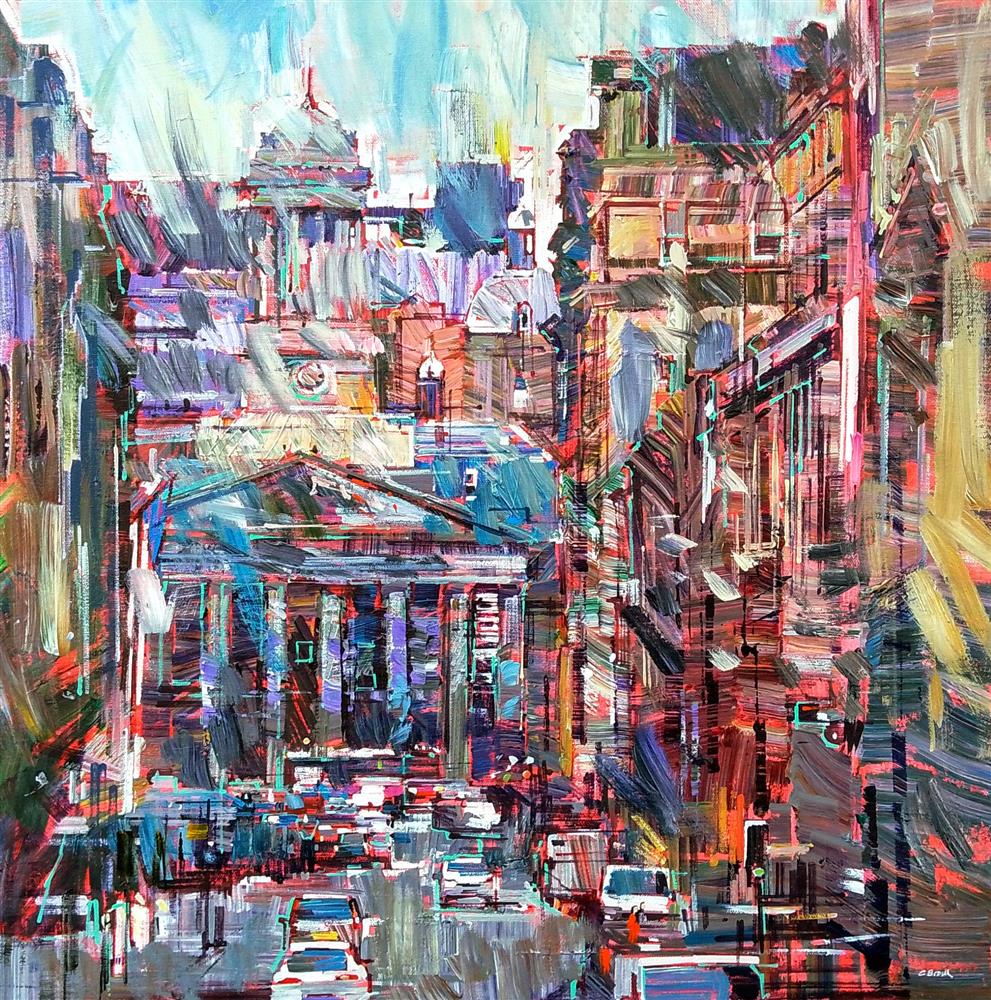 Colin Brown - 'Wandering Through The Royal Exchange' - Framed Original Art