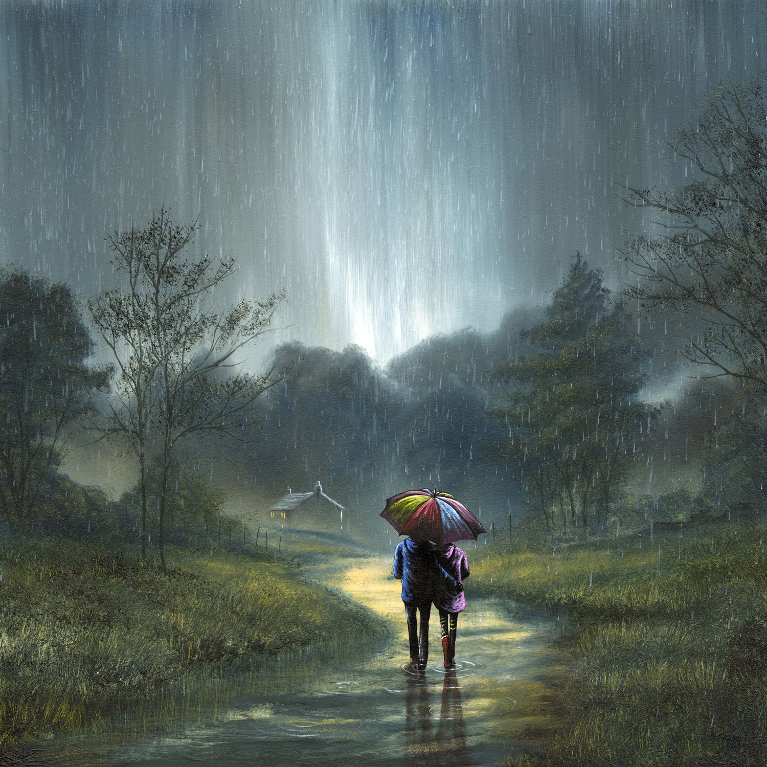 Danny Abrahams - 'Warmth Beyond The Rain’  - Framed Original Art