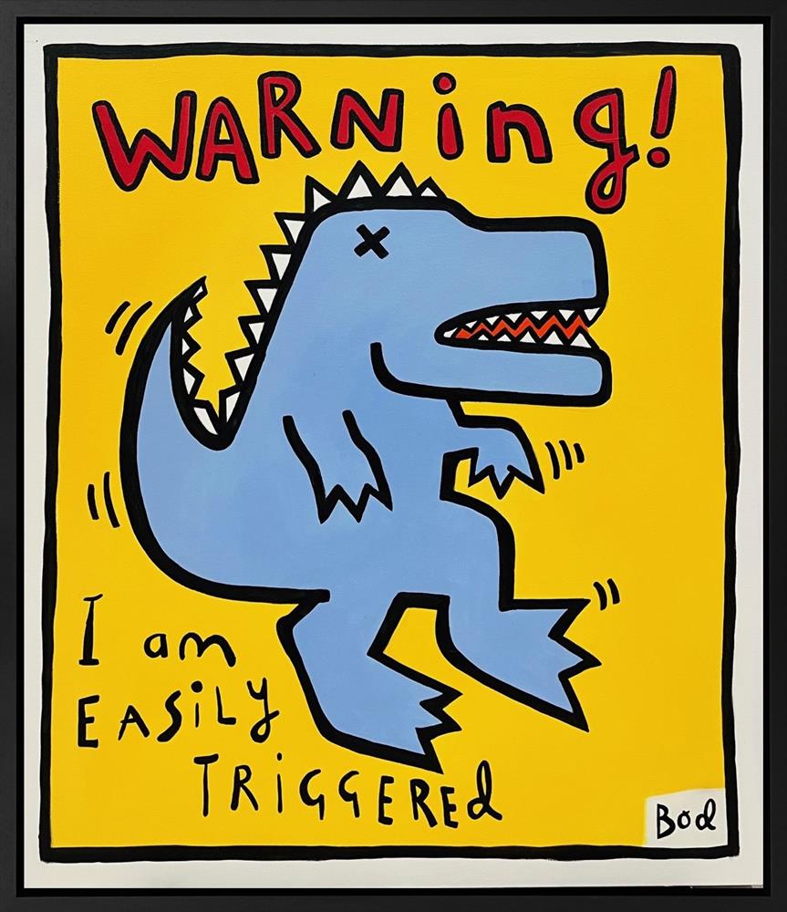 Michael Abrams - 'Warning - Bod Series' - Framed Original Artwork