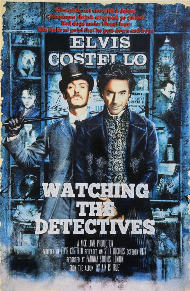 Linda Charles - 'Watching The Detectives - ReMovied ' - Framed Original Artwork