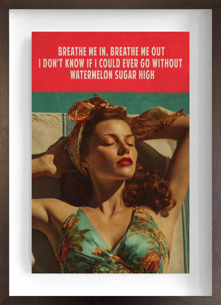 Linda Charles - 'Watermelon Sugar High - ReMastered' - Framed Original Artwork
