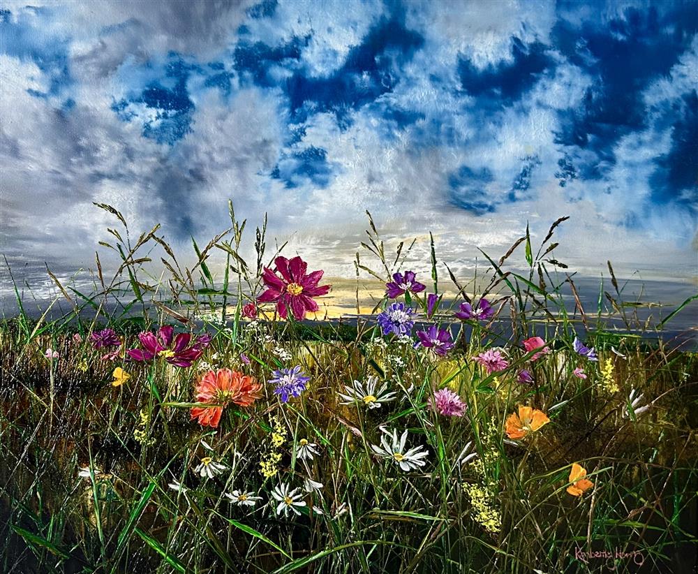 Kimberley Harris - 'Waves Of Wildflowers' - Framed Original Art