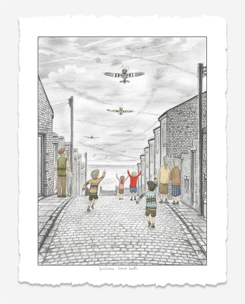 Leigh Lambert - 'Welcome Home Lads' - Deluxe Sketch' - Framed Limited Edition