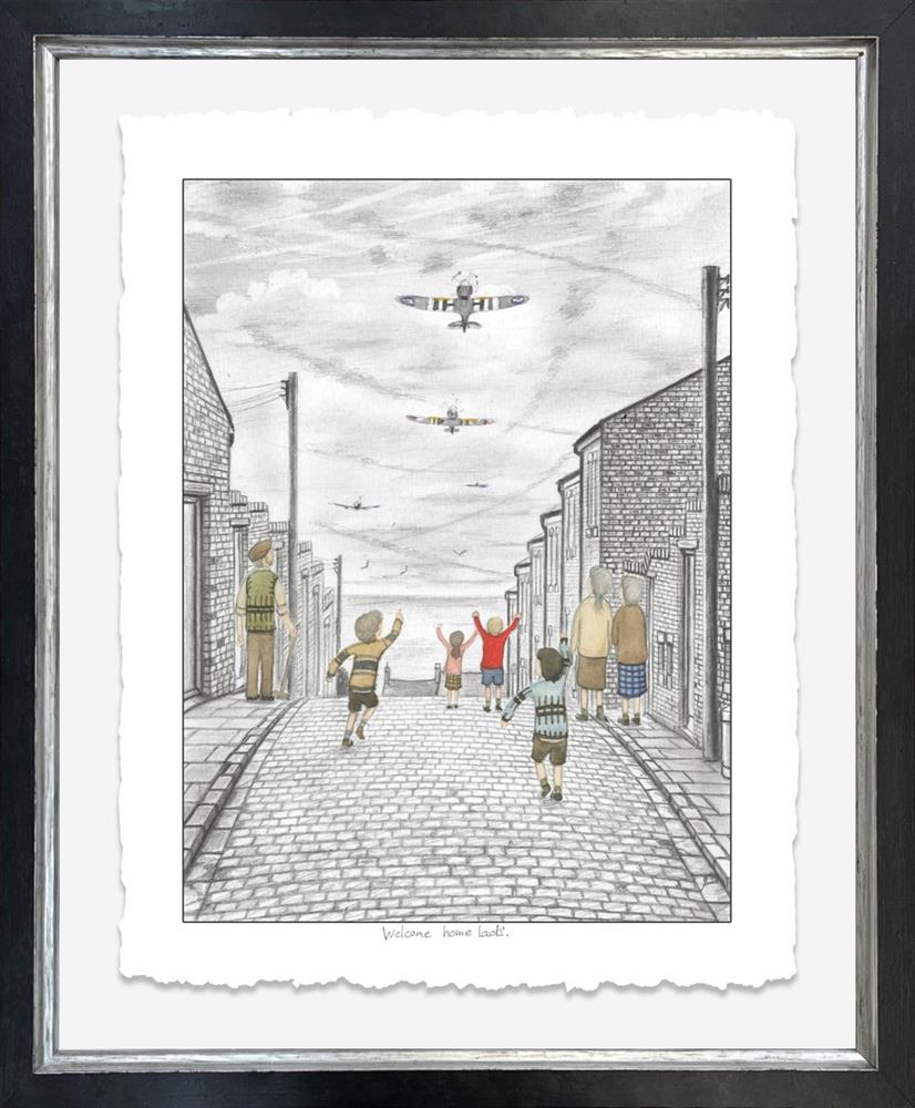 Leigh Lambert - 'Welcome Home Lads' - Deluxe Sketch' - Framed Limited Edition