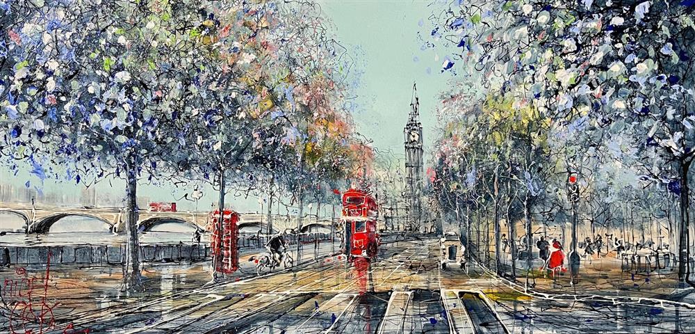 Nigel Cooke - 'Westminster Streets'  - Framed Original Artwork
