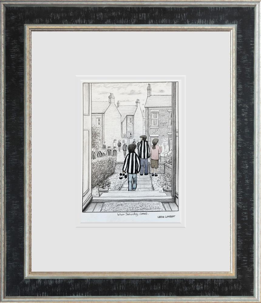 Leigh Lambert - 'When Saturday Comes- Sketch'  - Framed Original Sketch