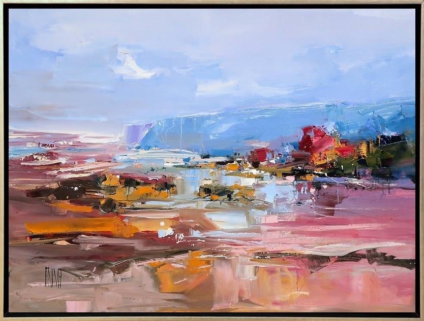 Hervé Lenouvel  'Where The Cliff Falls' - Framed Original Artwork