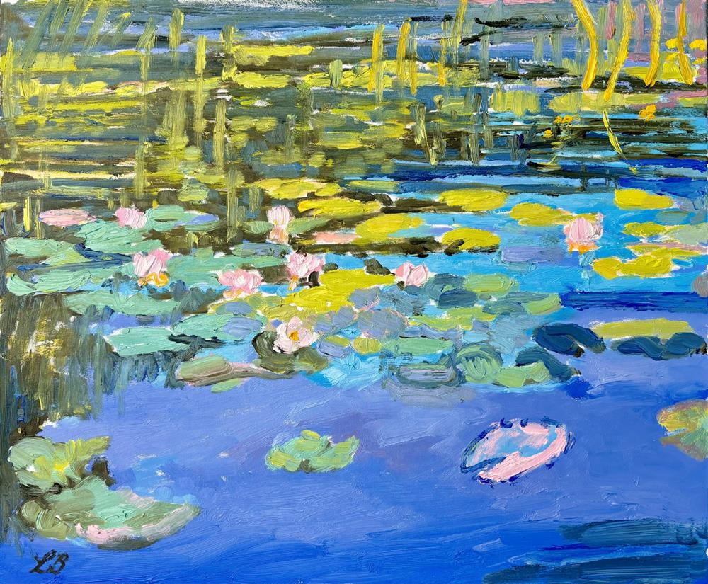 Leila Barton - 'Where The Lillies Play - Diptych' - Framed Original Artwork