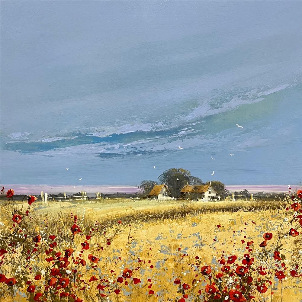 John Horsewell - 'Where The Poppies Grow' - Framed Original Artwork