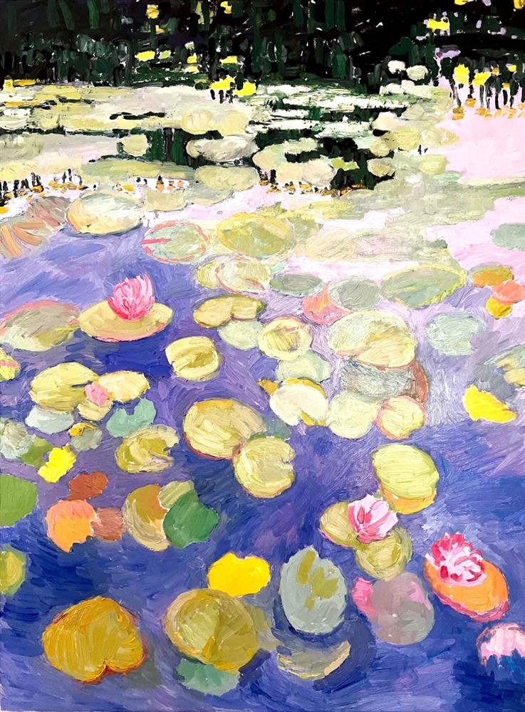 Leila Barton - 'Where The Water Lillies Are' - Framed Original Artwork