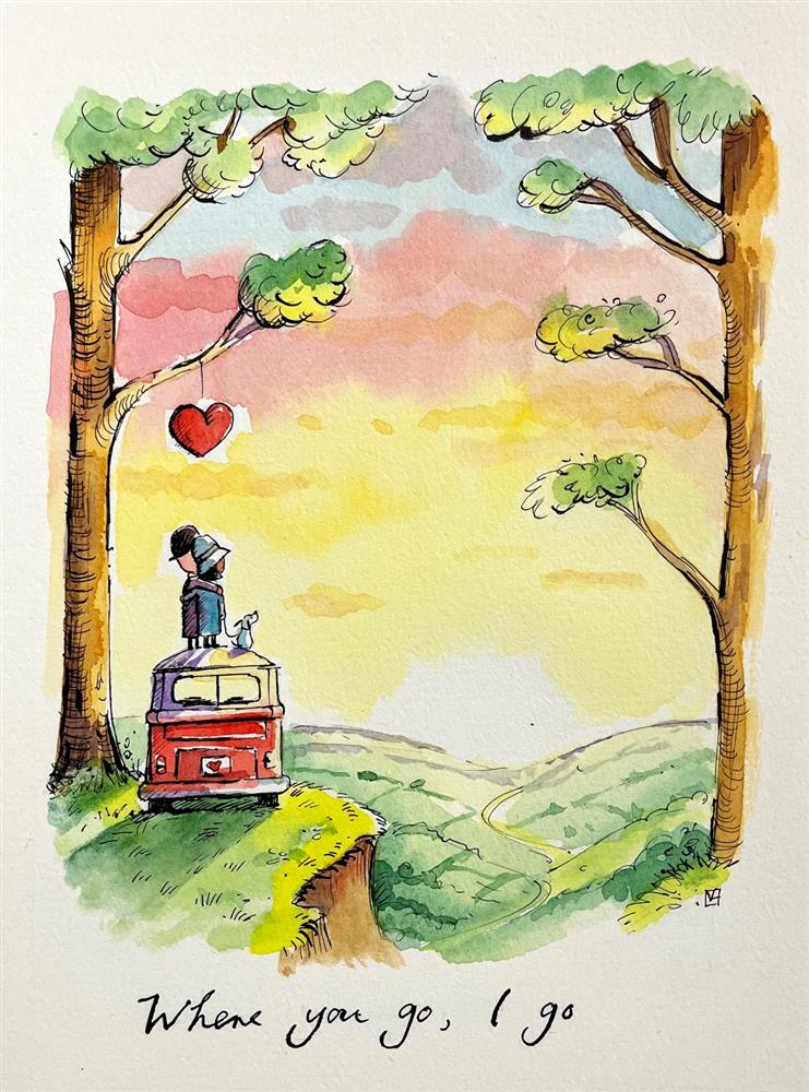 Michael Abrams - 'Where You Go, I Go' - Sketch - Framed Original Artwork