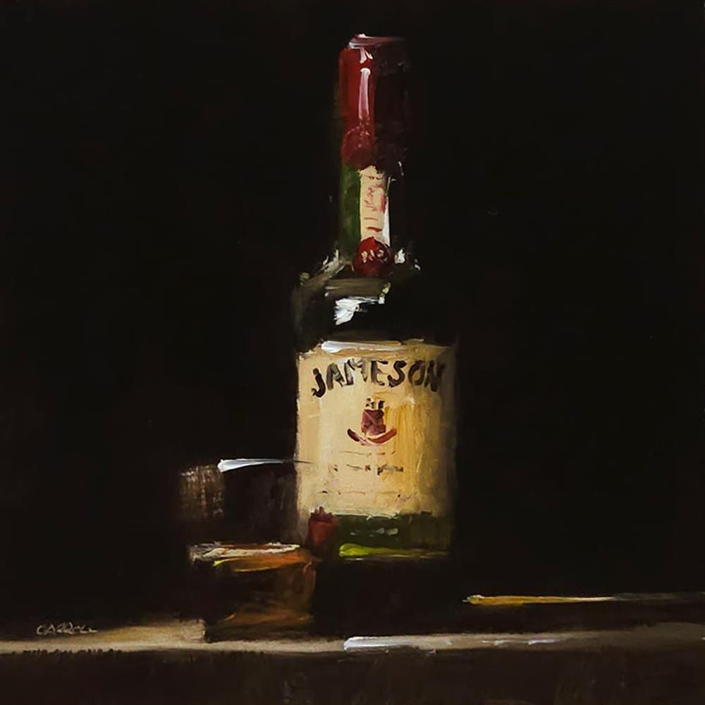 Neil Carroll - 'Whiskey And Glass' - Framed Original Artwork