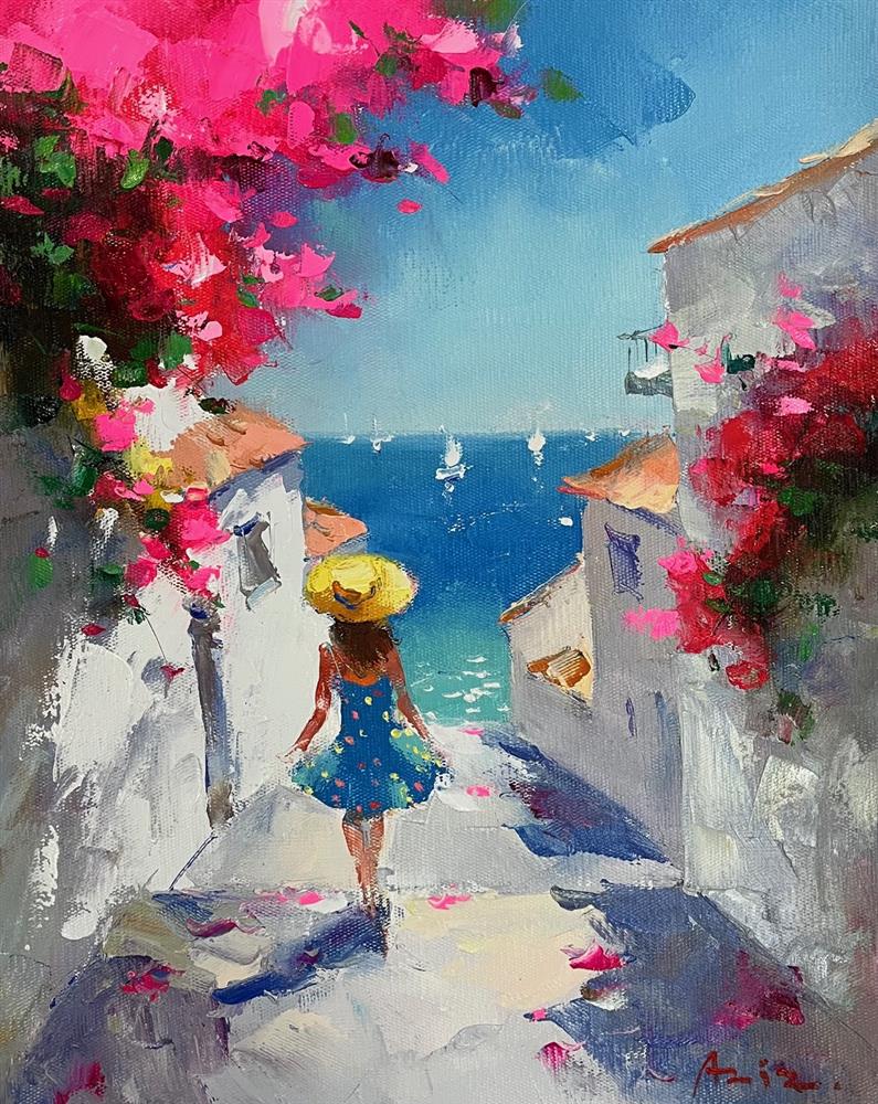 Aziz - 'Whispers Of The Aegean' - Framed Original Artwork